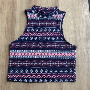Multi pattern crop top
